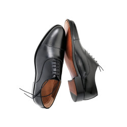 Größe D 42,5 UK 8 ½ Prime Shoes New York Rahmengenäht Schwarz Box Calf Black Schnürschuh aus feinstem Kalbsleder