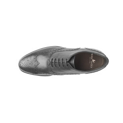 Größe D 45 UK 10 ½ Prime Shoes Oxford Full Brogue Rahmengenäht Schwarz Box Calf Black Schnürschuh aus feinstem Kalbsleder