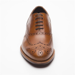 Größe D 43,5 UK 9 ½ Prime Shoes Oxford Full Brogue Rahmengenäht Crust Cognac Schnürschuh aus feinstem Kalbsleder