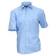 Größe 37 Casamoda Hemd Blau Uni Kurzarm Modern Fit Leicht Tailliert Kentkragen 100% Baumwolle Bügelfrei