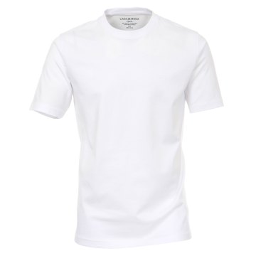 Größe 3XL Casamoda T-Shirt Weiss Kurzarm Normal Geschnitten Rundhals Ausschnitt 100% Baumwolle