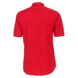 VENTI Herren Businesshemd Kurzarm Kent Modern-Fit Rot