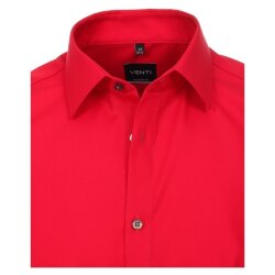VENTI Herren Businesshemd Kurzarm Kent Modern-Fit Rot
