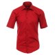 Größe 36 Venti Hemd Rot Uni Kurzarm Slim Fit Tailliert Kentkragen 100% Baumwolle Popeline Bügelfrei