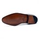 Prime Shoes BERGAMO Herren Schnürschuh aus reinem Kalbsleder Rahmengenäht Cap Toe Ledersohle Braun Crust Cognac EU39/UK6-EU50/UK14 D 39 / UK 6